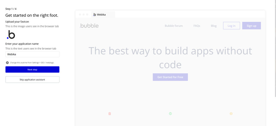 Get Started” Button - Bubble.io
